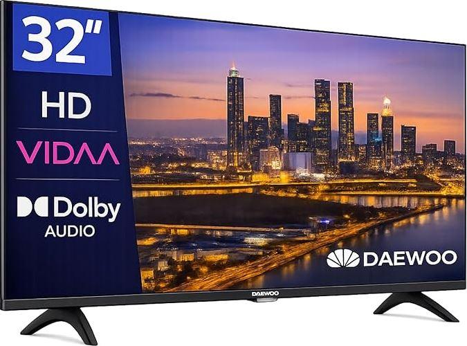 Televisor Daewoo 32VB56HV 32 pulgadas, LED HD Ready, Smart TV VIDAA, 60 Hz, Dolby Audio, WiFi, negro
