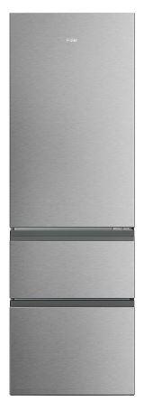 Frigorífico combi Haier HTR3618CNMG, 185 x 59.5 x 66.7 cm, No Frost, clase C, 173 kWh/año, 35 dB, 360 litros, Fresh 0°C, Direct Access, plata