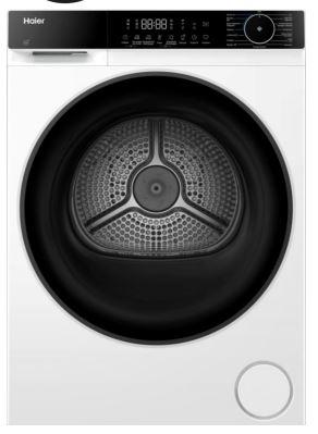 Secadora con bomba de calor Haier HD100-D357NU1-IB, 10 kg, clase D, 1,28 kWh/ciclo, 64 dB, WiFi, Inverter, blanco