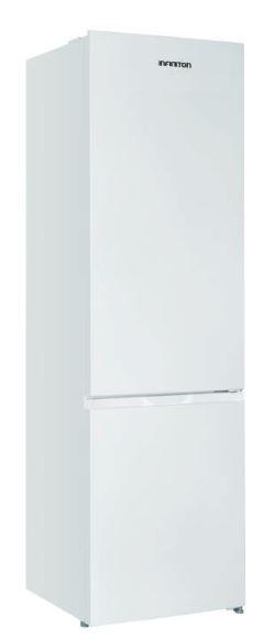 Frigorífico combi Infiniton FGC-343C20BEM, 201 x 60 x 60.5 cm, Total No Frost, clase E, 231 kWh/año, 39 dB, 326 litros, Fresh Zone, reversible, blanco